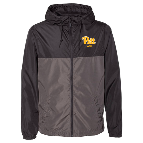 Independent Trading Co. Lightweight Windbreaker Zip Jacket -- Black / Graphite
