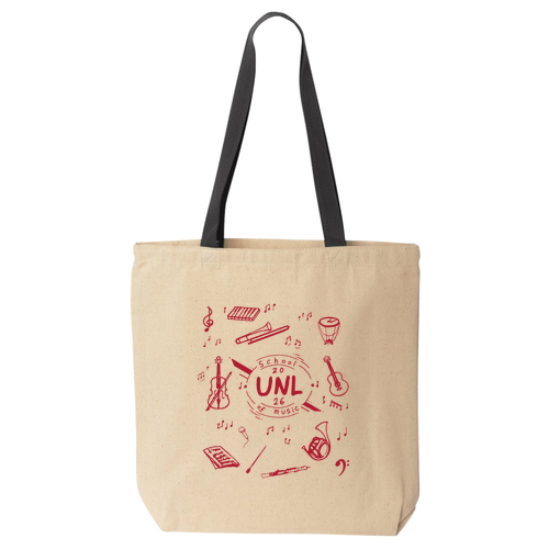School of Music Canvas Tote -- Natural / Black