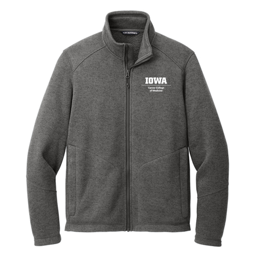Port Authority Arc Sweater Fleece Jacket -- Grey Smoke Heather