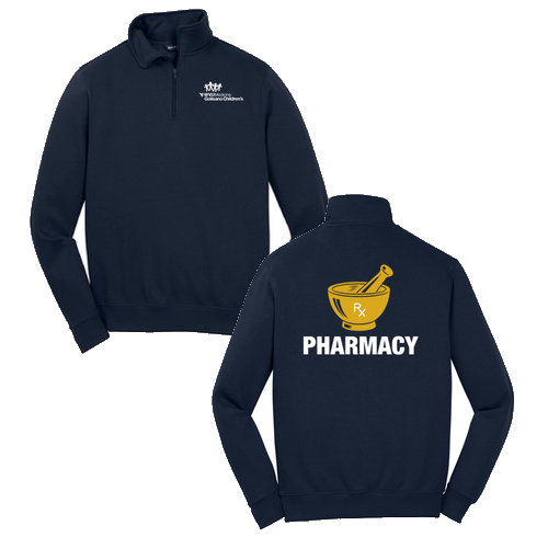 Screen Printed Sport Tek Quarter Zip Sweatshirt -- True Navy