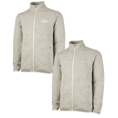 Charles River Mens Heathered Fleece Jacket -- Oatmeal Heather