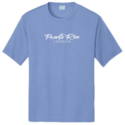 Script Logo Essential Performance Tee -- Carolina Blue