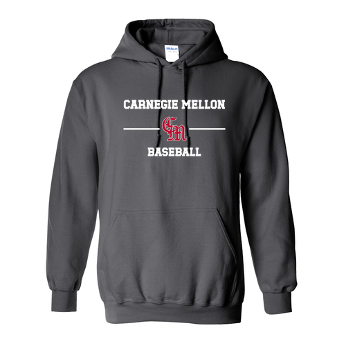 Carnegie Mellon Baseball Hooded Sweatshirt -- Charcoal