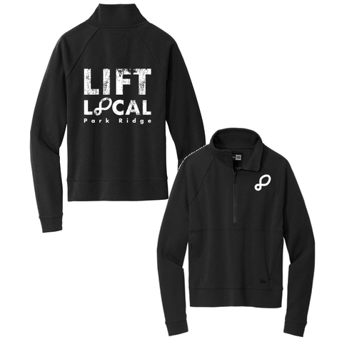 New Era Ladies STS half zip -- Black