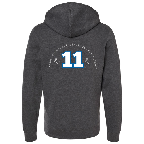J America Unisex BTB Fleece Hooded Sweatshirt -- Charcoal Heather