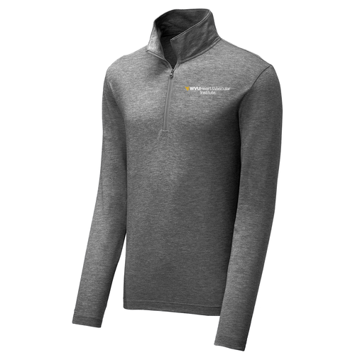 Sport-Tek PosiCharge Tri-Blend Wicking 1/4-Zip Pullover -- Dark Grey Heather
