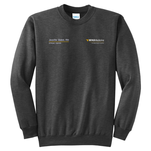 Port and Company Classic Crewneck Sweatshirt -- Dark Heather Grey