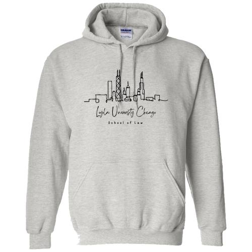 Chicago Skyline Hoodie -- Ash