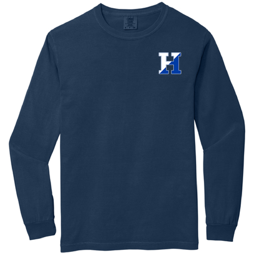 Comfort Colors Unisex Garment-Dyed Heavyweight Long Sleeve T-Shirt -- True Navy