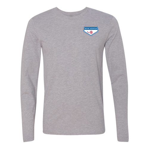 Boyne Mountain Logo 2 Full Color -- Long Sleeve Heather Grey