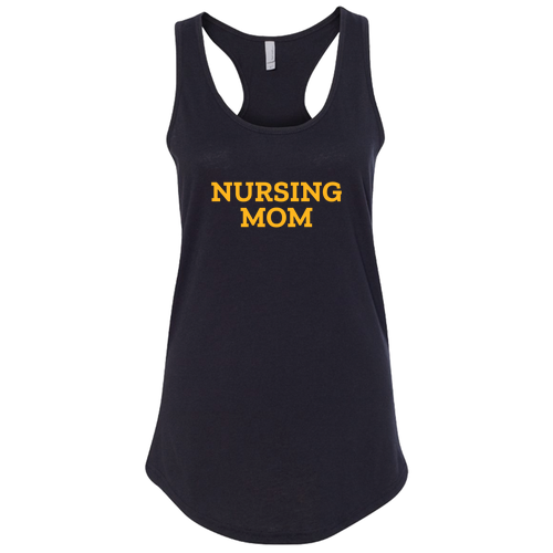 Next Level Ladies Ideal Racerback Tank -Nursing Mom- Black