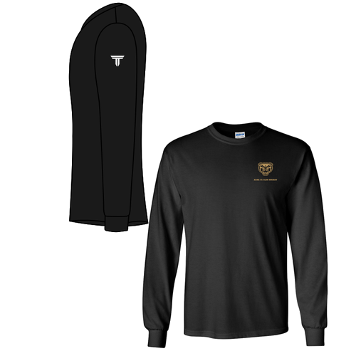 Gildan Ultra Cotton Longsleeve Basic T-Shirt -- Black