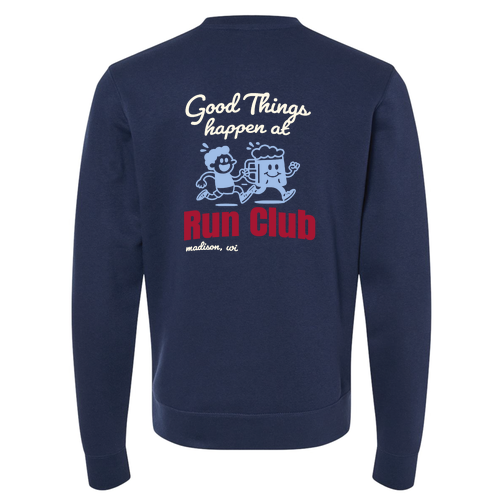 J. America BTB Fleece Crew -- True Navy
