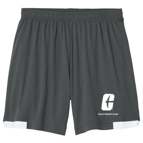 Sport-Tek® Club 7” Short -- Iron Grey / White