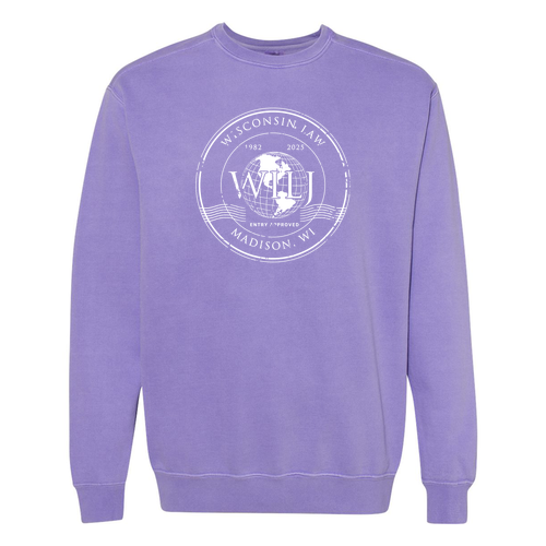 WILJ Globe Comfort Colors Adult Crewneck Sweatshirt -- Violet