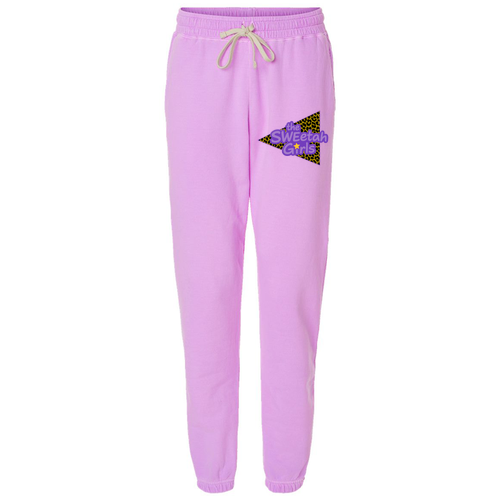 Garment-Dyed Lightweight Fleece Sweatpants -- Neon Violet