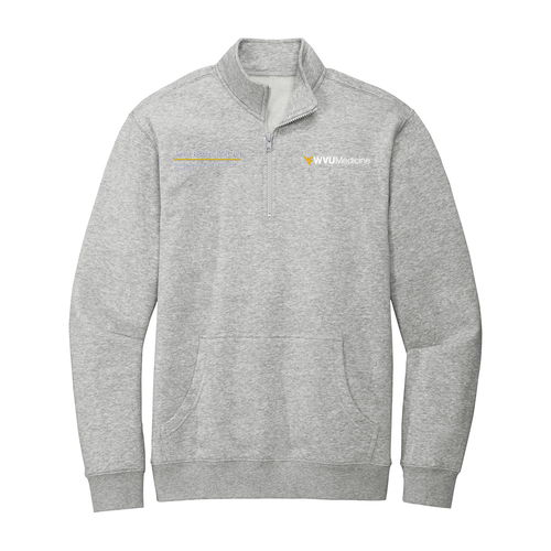 Embroidered District V.I.T. Fleece 1 / 4-Zip -- Light Heather Grey