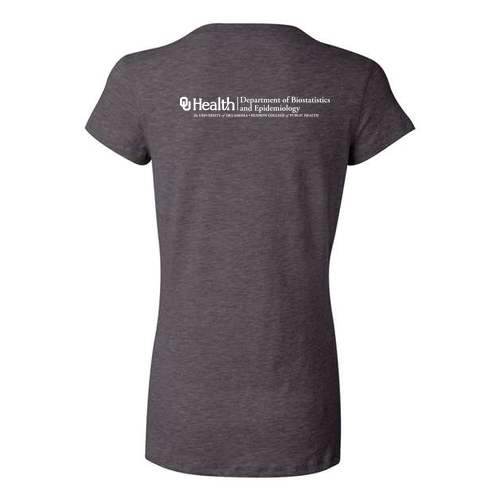 Ladies Bella Canvas Short Sleeve V-Neck T-Shirt -- Dark Grey Heather