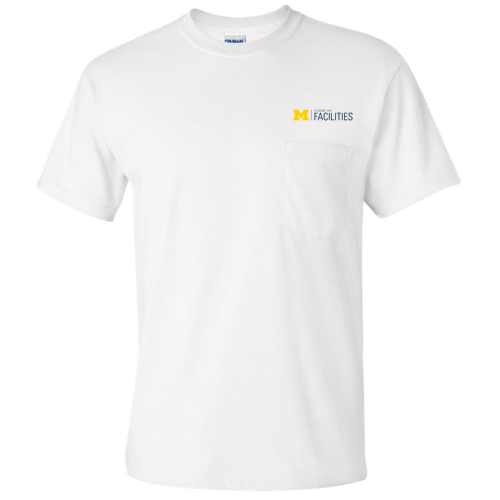 Mens/Unisex Gildan Ultra Cotton T-Shirt with Pocket -- White
