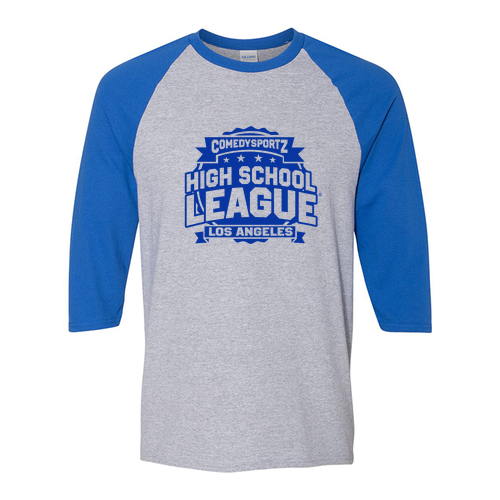 Blue Comedy Sportz Raglan -- Sport Grey / Royal