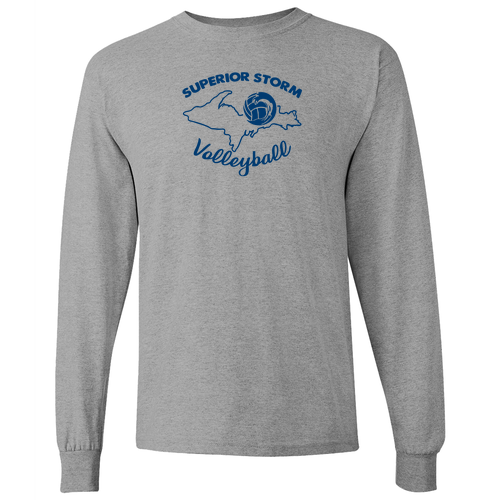Gildan Heavy Cotton Longsleeve Basic T-Shirt -- Sport Grey