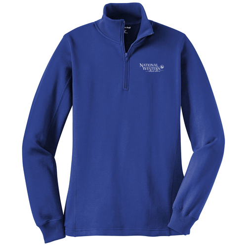 Sport Tek Ladies Quarter Zip Sweatshirt -- True Royal