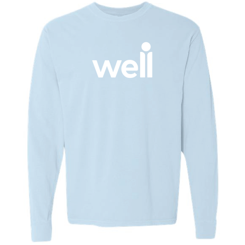 Comfort Colors Unisex Garment-Dyed Heavyweight Long Sleeve T-Shirt -- Chambray