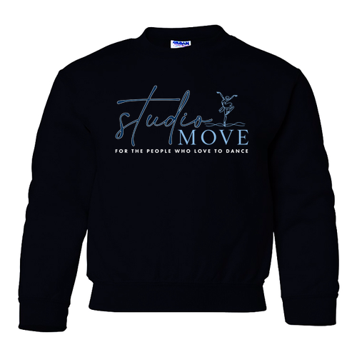 Gildan Heavy Blend Youth Crew Neck Sweatshirt -- Black