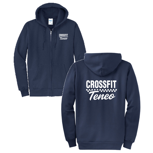Port and Company Classic Full Zip Hooded Sweatshirt -- Navy