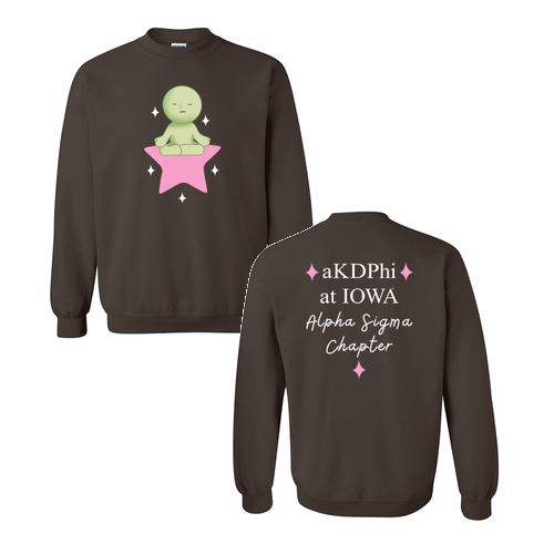Meditation Gildan Heavy Blend Crew Neck Sweatshirt -- Dark Chocolate