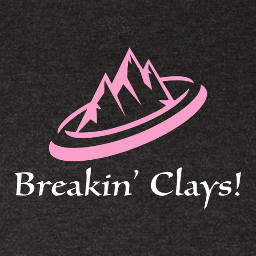 Breakin' Clays Ladies T-Shirt- Black (Pink)