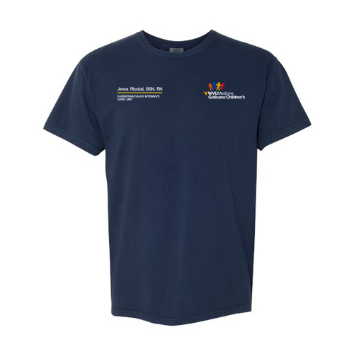 Embroidered Comfort Colors Unisex Garment-Dyed Heavyweight T-Shirt -- True Navy
