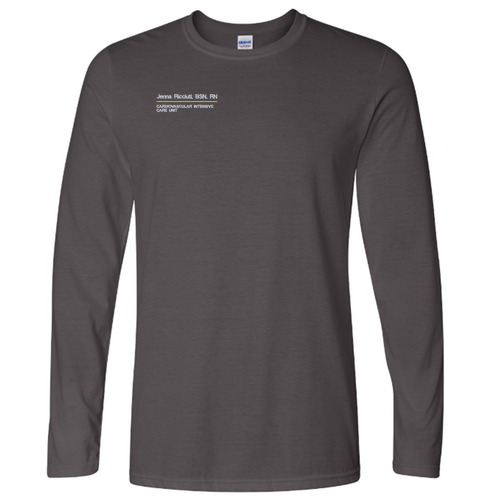 Gildan Softstyle Longsleeve T Shirt -- Charcoal
