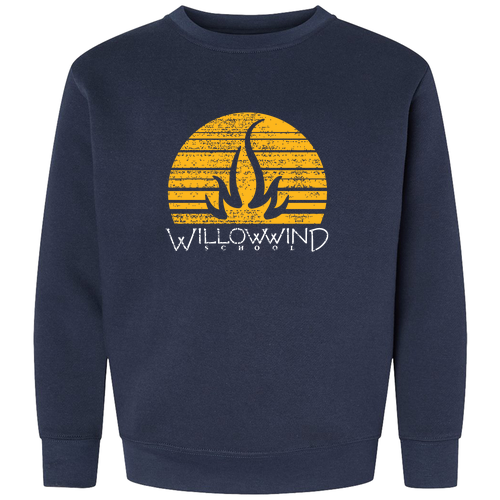 Youth Elevated Fleece Crew -- Navy