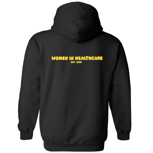 Yellow WIH Gildan Heavy Blend Hooded Sweatshirt -- Black