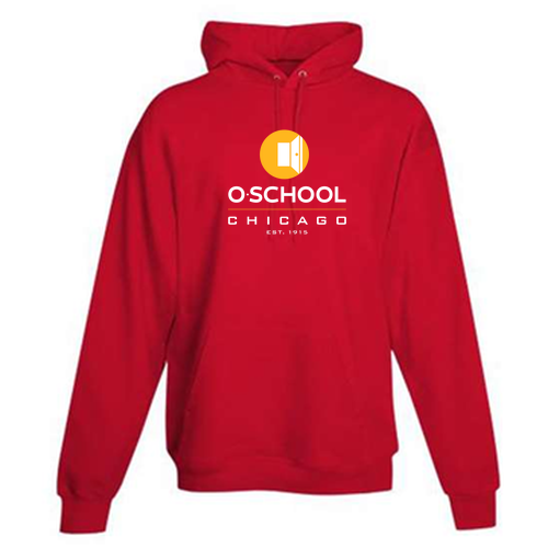 O-School Adult Pullover Hood -- Athletic Red