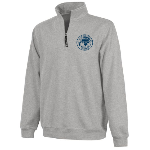 Charles River Crosswind Quarter Zip Sweatshirt -- Oxford Heather -- Whale
