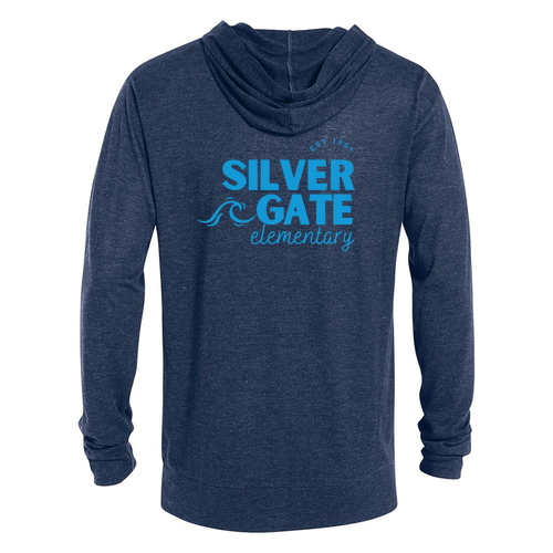 Delta Platinum Adult Tri-Blend Full Zip Hoodie -- Navy Heather