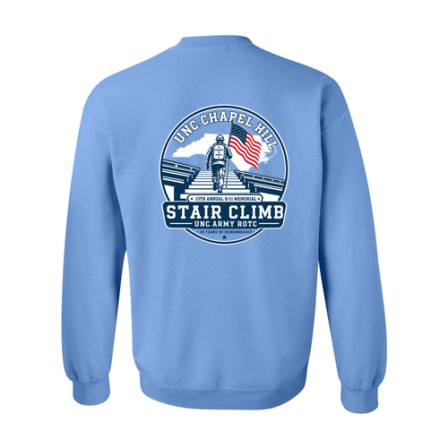 Gildan Heavy Blend Crew Neck Sweatshirt -- Carolina Blue -- Stair Climb