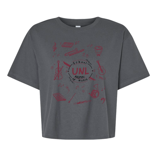 School of Music Alumni Women's Boxy Tee -- Asphalt