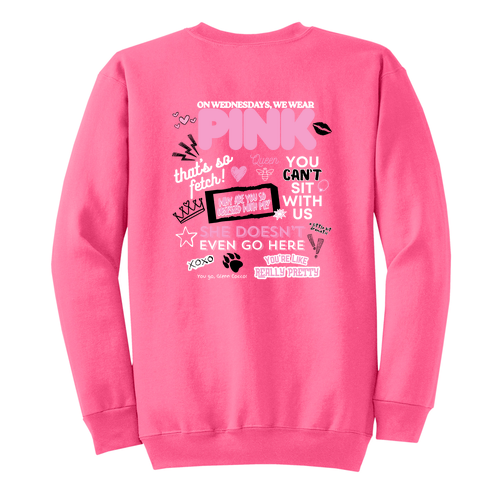 Port and Company Classic Crewneck Sweatshirt -- Neon Pink