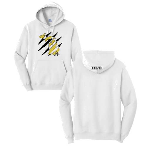Michigan Claw Fleece Pullover Hooded Sweatshirt -- White