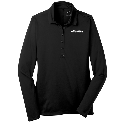 Nike Golf Ladies Long Sleeve Dri Fit Stretch Tech Polo -- Black