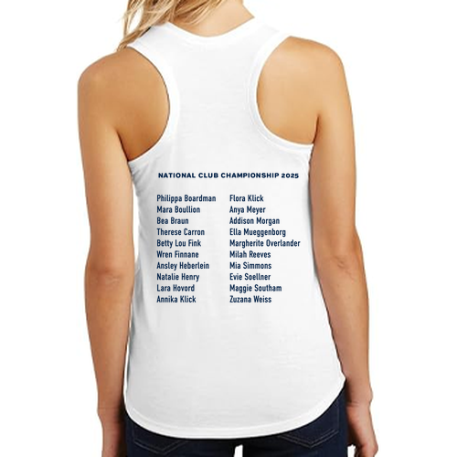 Ladies District Made Soft Perfect Tri Racerback Tank -- White, U14