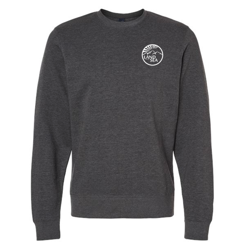 J. America BTB Fleece Crew -- Charcoal Heather