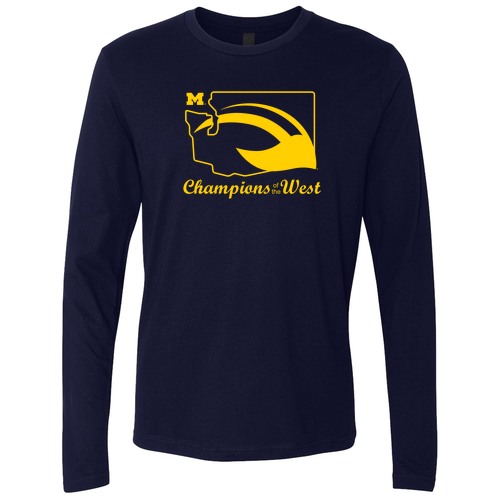 Mens/Unisex Next Level Soft Fitted Long Sleeve Tee -- Midnight Navy