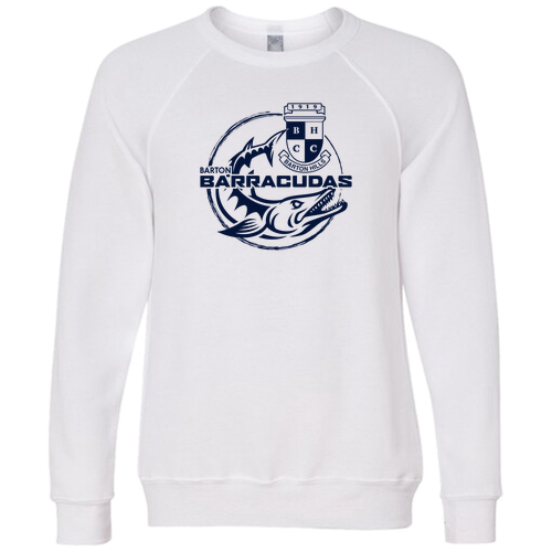 Bella Canvas Soft Sponge Fleece Raglan Sweatshirt -- White