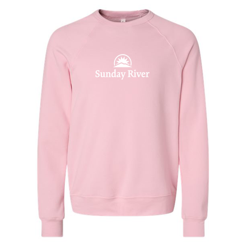 Sunday River Logo 1 White Ink -- Crewneck sweatshirt Pink