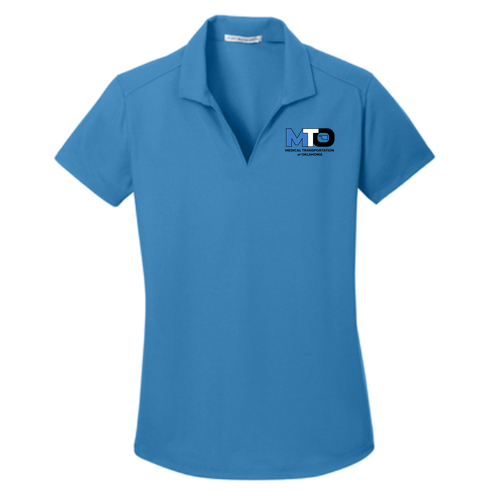 Ladies Port Authority Dry Zone Grid Polo -- Celadon Blue