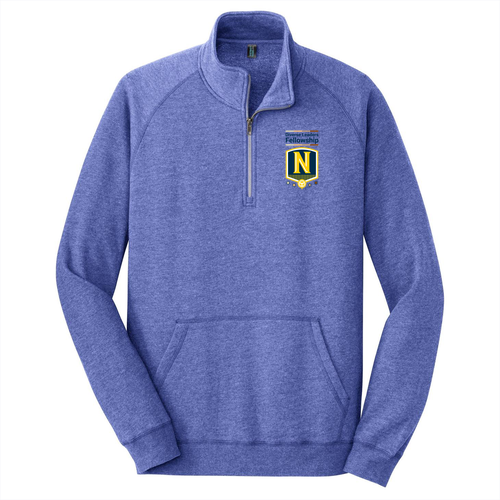District Lightweight Fleece 1/4-Zip -- Heathered Deep Royal